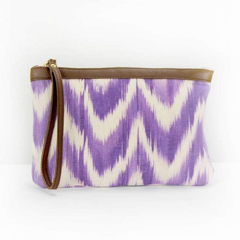 Clutch piel Talaia Violeta