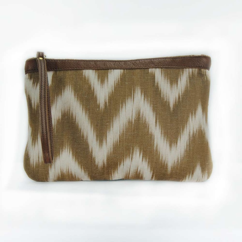 Clutch piel Talaia Marron