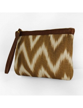 Clutch piel Talaia Marron