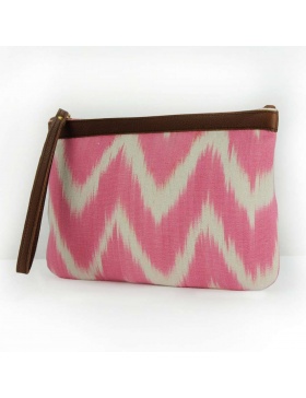 Clutch Leather Talaia Magenta