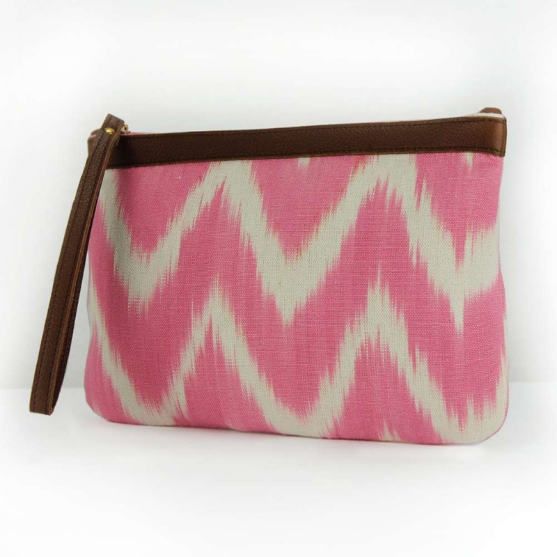 Clutch piel Talaia Magenta