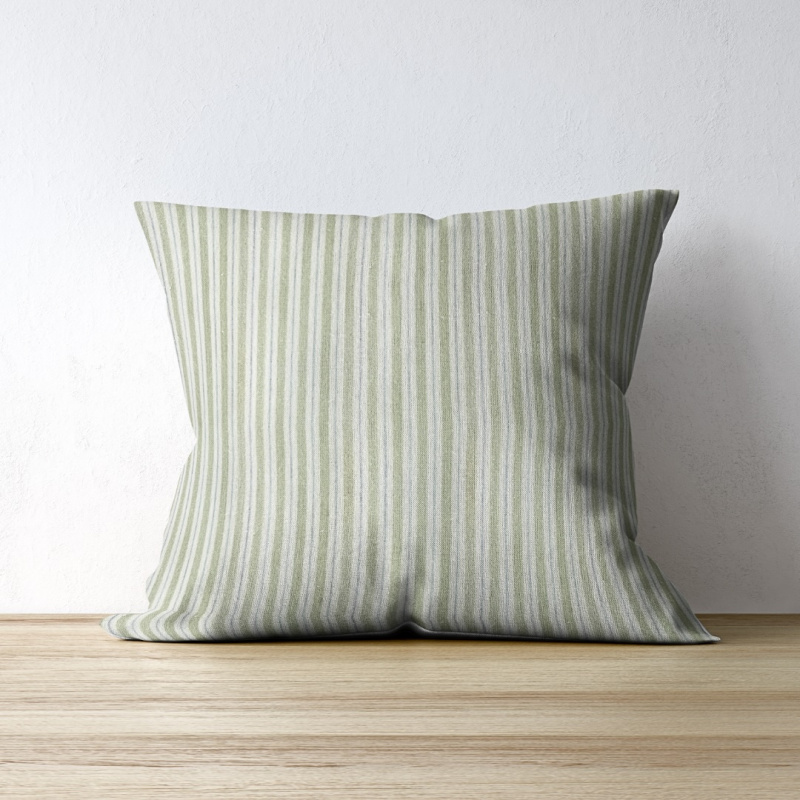 Rural Light Green on a throw pillow