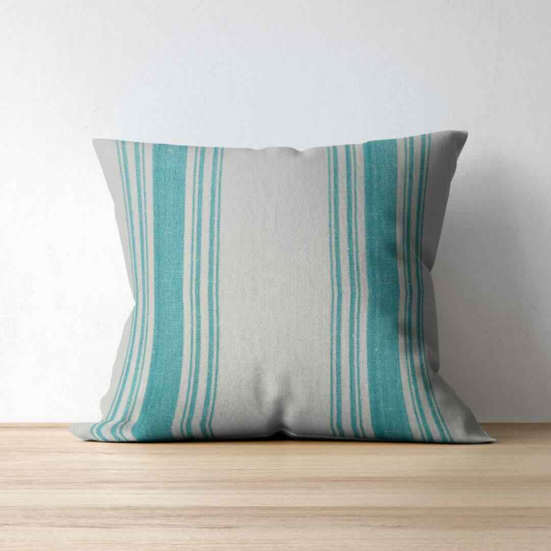 Ona Turquoise on a throw pillow