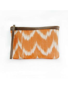 Clutch Leather Talaia Orange