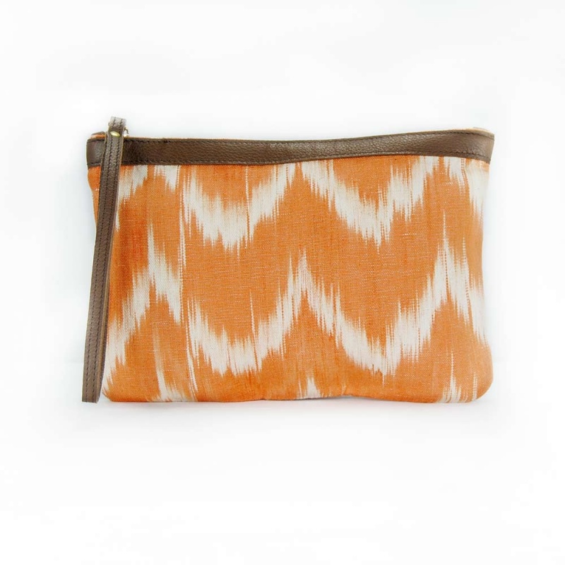 Clutch piel Talaia Naranja