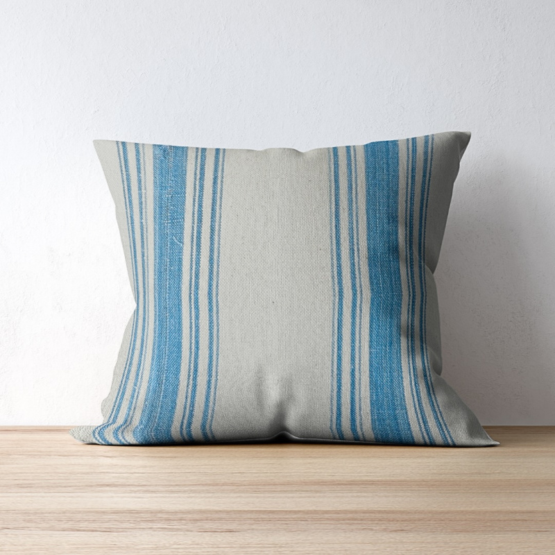 Ona Sky Blue on a throw pillow