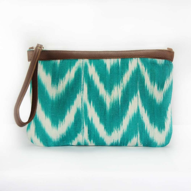 Clutch piel Talaia Turquesa