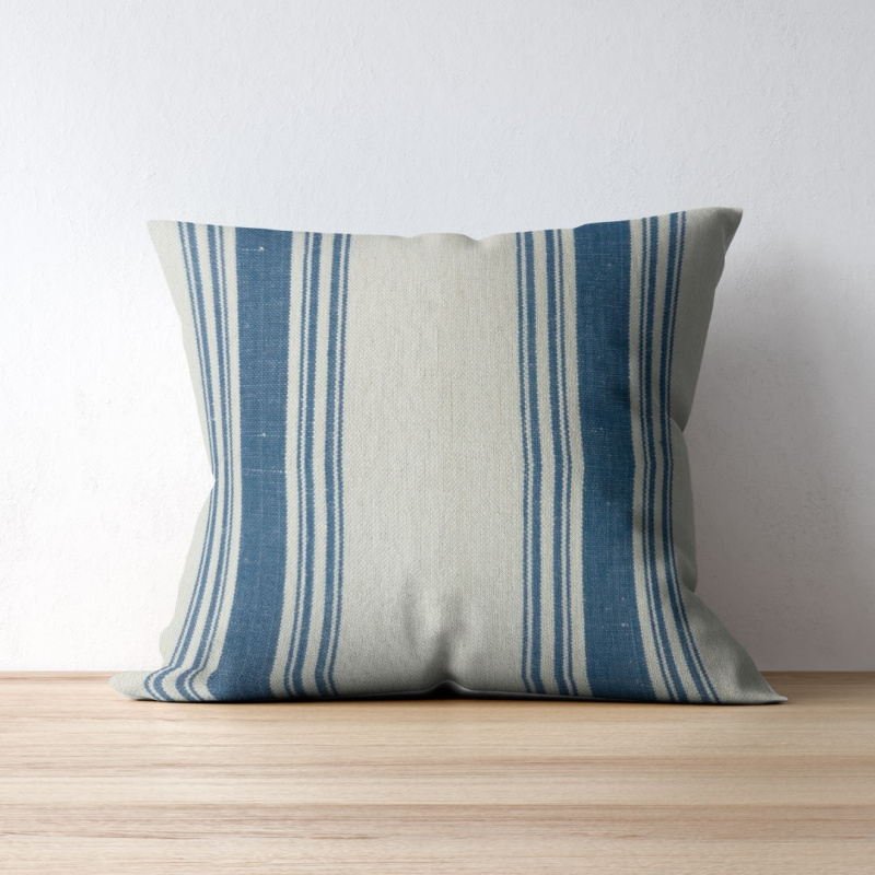 Ona Sea Blue on a throw pillow