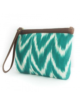 Clutch piel Talaia Turquesa