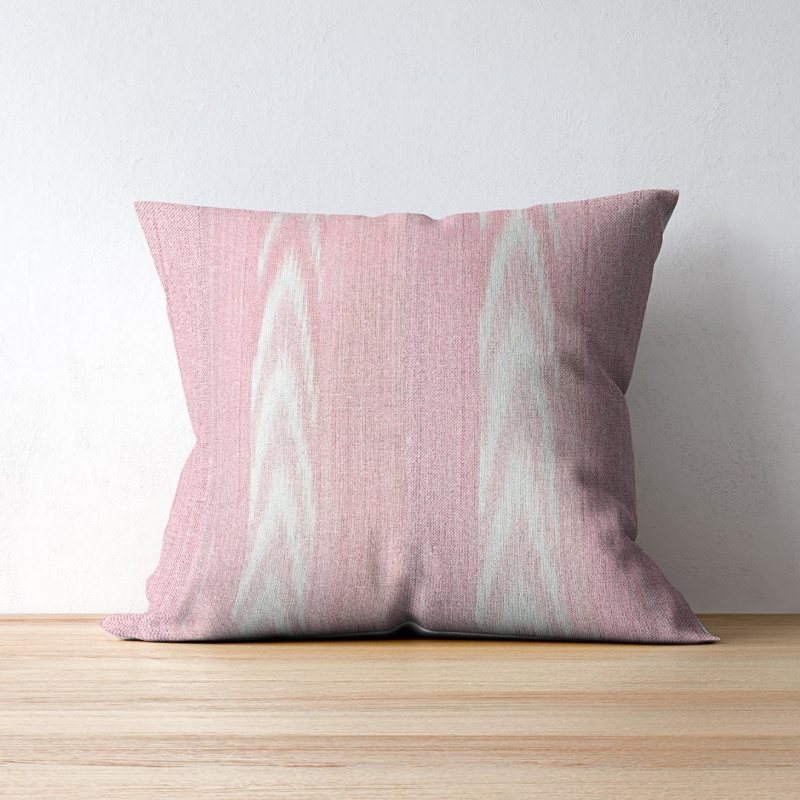 Alcadena Pink on a throw pillow