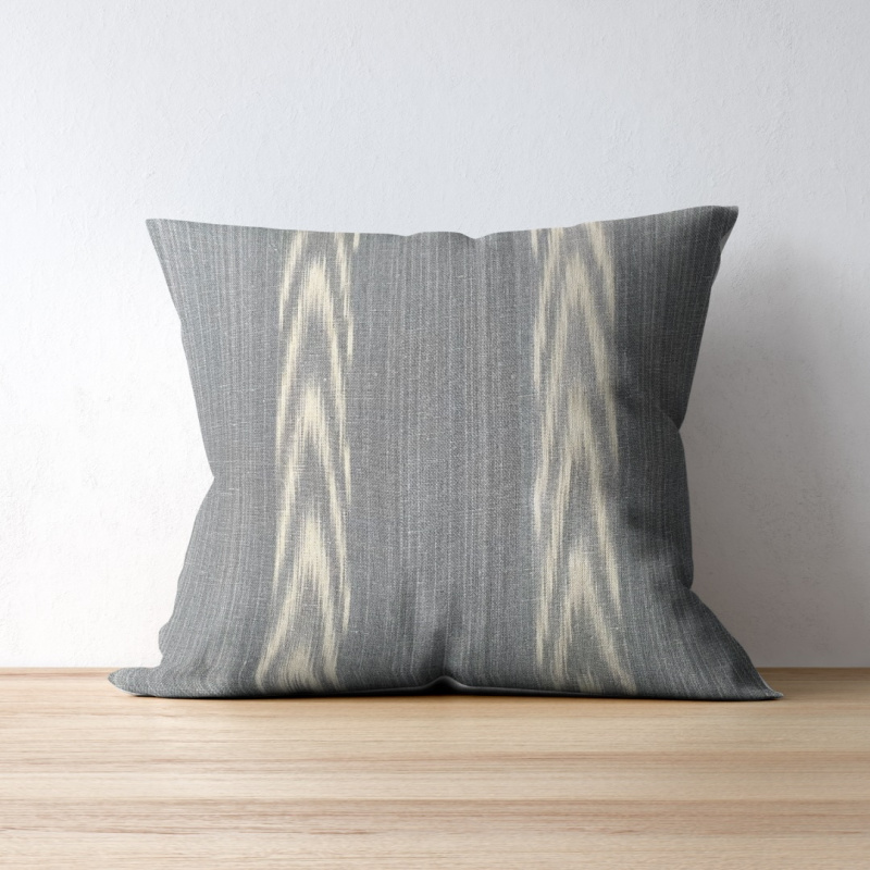 Alcadena Grey on a throw pillow