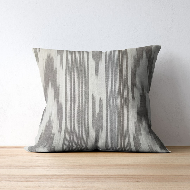 Gorg Blau Taupe on a throw pillow
