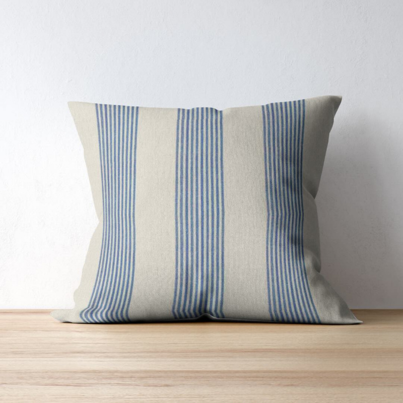 Correfoc Sea Blue on a throw pillow