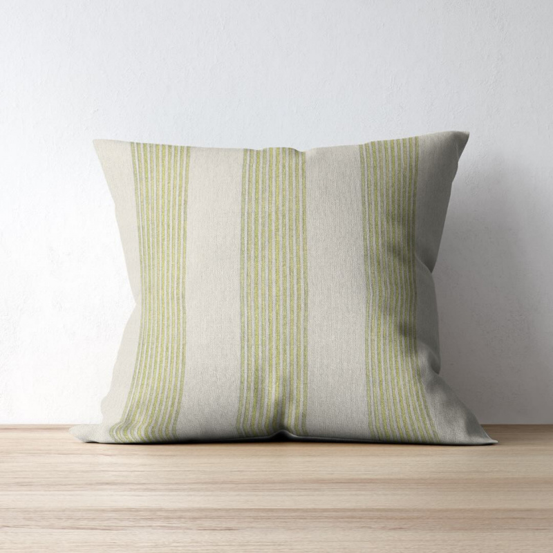 Correfoc Light Green on a throw pillow