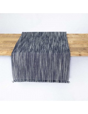 Table runner Marbled Black