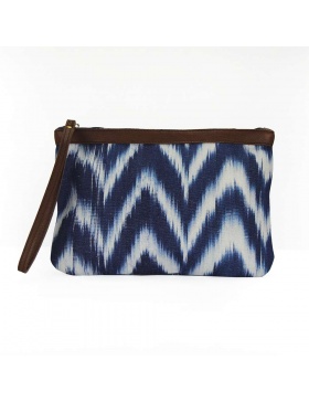 Clutch piel Talaia Indigo