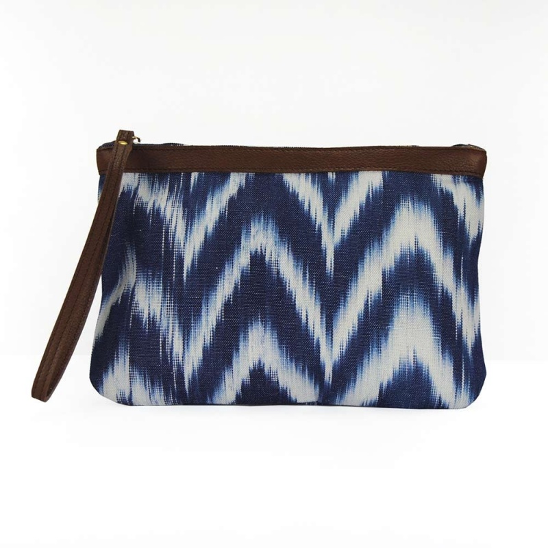 Clutch piel Talaia Indigo