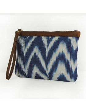 Clutch piel Talaia Indigo