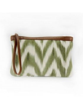 Clutch Leather Talaia Olive...