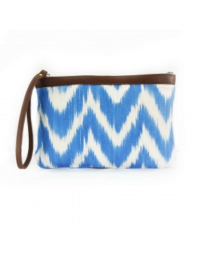 Clutch piel Talaia Azul Cielo