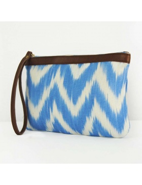 Clutch piel Talaia Azul Cielo