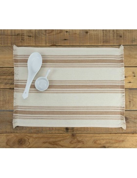 Placemat striped Ona Taupe